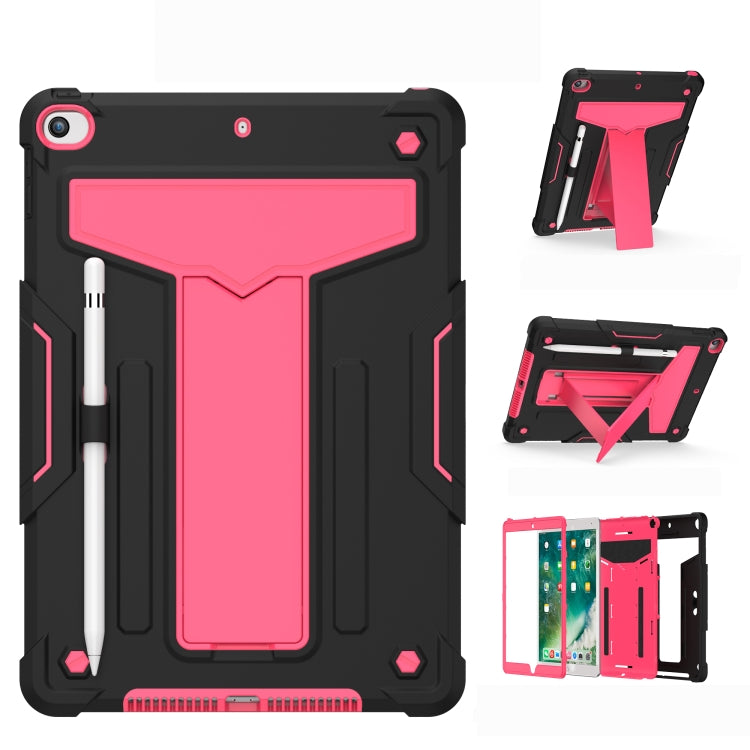 T-shaped Bracket Contrast Color Shockproof PC + Silicone Flat Protective Case, For iPad 10.2 / iPad Pro 10.5, For Samsung Galaxy Tab A8.4 (2020) T307, For Samsung Galaxy Tab A8.0 (2019) T290