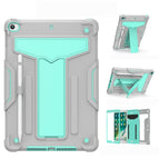 For iPad 10.2 / iPad Pro 10.5 / Grey+Mint Green