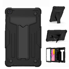 T-shaped Bracket Contrast Color Shockproof PC + Silicone Flat Protective Case, For Samsung Galaxy Tab A8.0 (2019) T290, For Samsung Galaxy Tab A10.1 (2019) T510