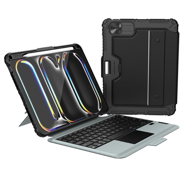 Nillkin Bumper Combo Keyboard Case with Backlight, For iPad Pro 13 2024, For iPad Pro 11 2024, For iPad Pro 12.9 2020/2021/2022, For iPad Air 2020 10.9/Air 2022 10.9/Pro 11, For iPad 10th Gen 10.9 2022, For iPad 10.2 2019/2020/2021