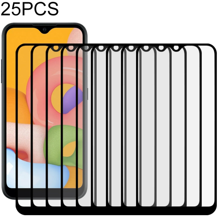 25 PCS Full Glue Full Screen Tempered Glass Film, For Samsung Galaxy A01, For Samsung Galaxy A21s, For Samsung Galaxy A70, For Samsung Galaxy M01, For Xiaomi Redmi 9, For Xiaomi Redmi 9A / 9A Sport / 9C / 9C NFC / Poco C31 / 9 Acitv��������������������...