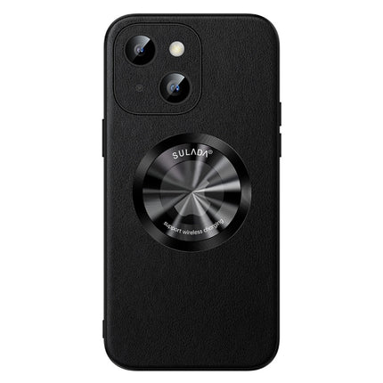 SULADA Microfiber Leather MagSafe Magnetic Phone Case, For iPhone 15, For iPhone 14 Plus, For iPhone 14
