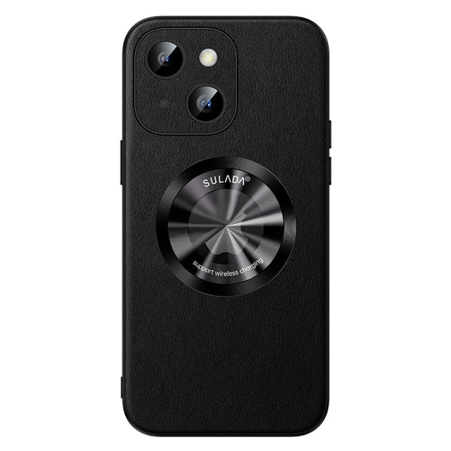 SULADA Microfiber Leather MagSafe Magnetic Phone Case, For iPhone 15, For iPhone 14 Plus, For iPhone 14