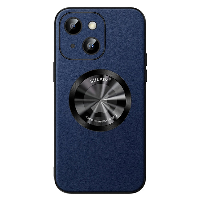 SULADA Microfiber Leather MagSafe Magnetic Phone Case, For iPhone 15, For iPhone 14 Plus, For iPhone 14