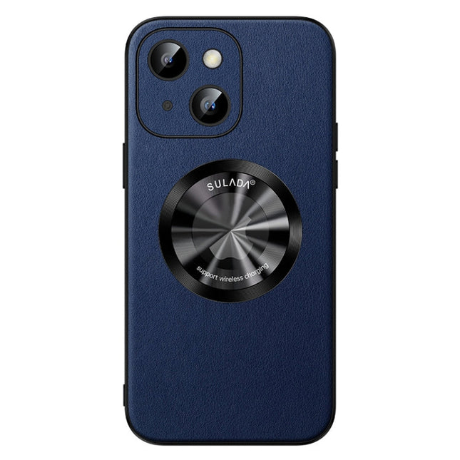 SULADA Microfiber Leather MagSafe Magnetic Phone Case, For iPhone 15, For iPhone 14 Plus, For iPhone 14