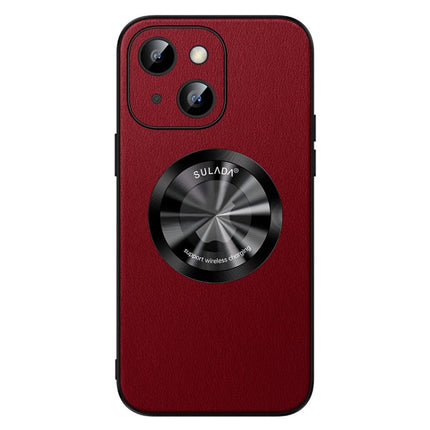 SULADA Microfiber Leather MagSafe Magnetic Phone Case, For iPhone 15, For iPhone 14 Plus, For iPhone 14