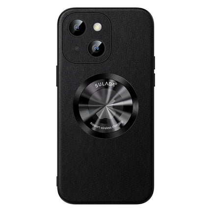 SULADA Microfiber Leather MagSafe Magnetic Phone Case, For iPhone 15, For iPhone 14 Plus, For iPhone 14