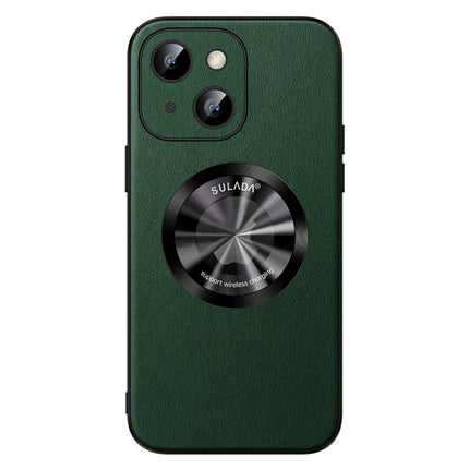 SULADA Microfiber Leather MagSafe Magnetic Phone Case, For iPhone 15, For iPhone 14 Plus, For iPhone 14