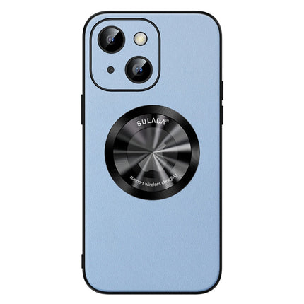 SULADA Microfiber Leather MagSafe Magnetic Phone Case, For iPhone 15, For iPhone 14 Plus, For iPhone 14