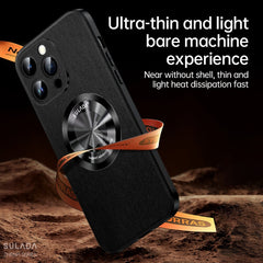 SULADA Microfiber Leather MagSafe Magnetic Phone Case, For iPhone 15, For iPhone 14 Plus, For iPhone 14