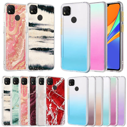 2pcs Gradient Marble Phone Case, For Xiaomi Redmi 9A, For Xiaomi Redmi 9, For Xiaomi Redmi 9C, For Xiaomi Redmi Note 9, For Xiaomi Redmi Note 9S