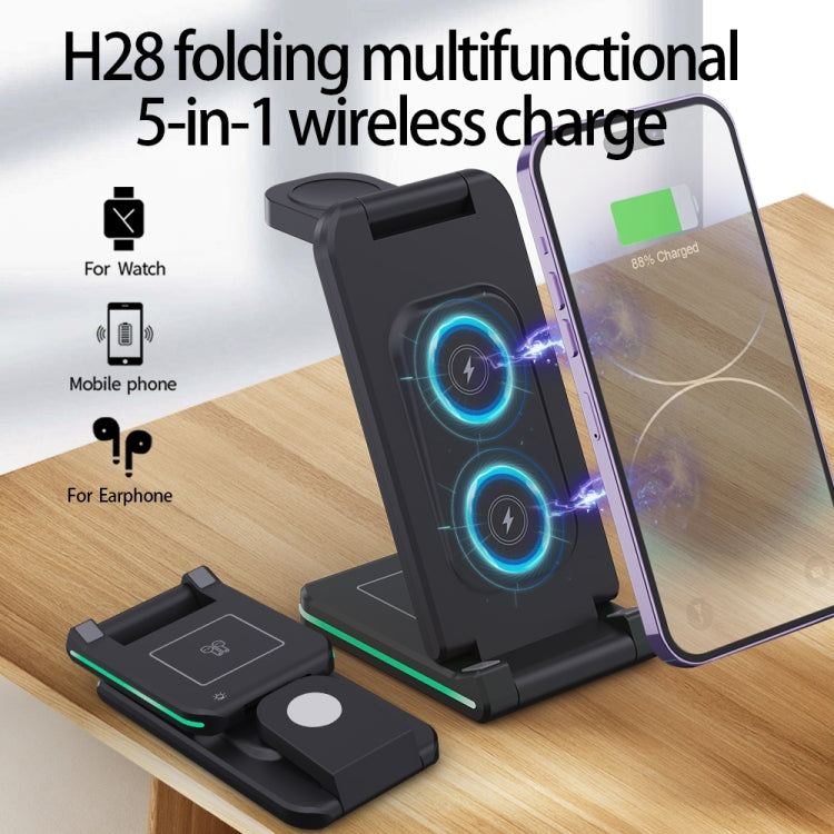 H28 15W 5 in 1 Folding Multifunctional Wireless Charger, H28