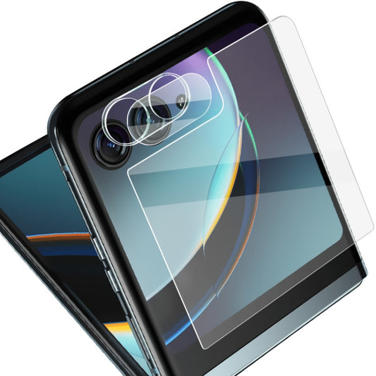 1 Sets imak Integrated Lens Film + Glass Rear Screen Sticker, For Motorola Moto Razr 40 Ultra