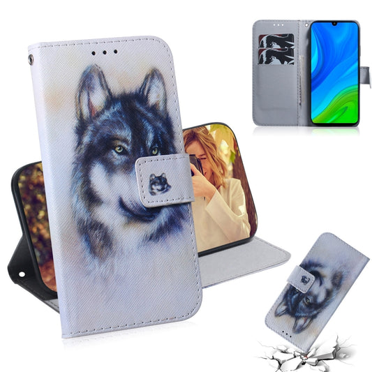 Colored Drawing Horizontal Flip Leather Case with Holder & Card Slot & Wallet