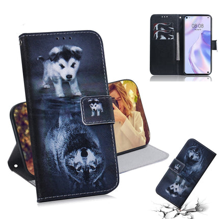 Colored Drawing Horizontal Flip Leather Case with Holder & Card Slot & Wallet, For Huawei P Smart 2020, For Huawei P40 Lite 5G