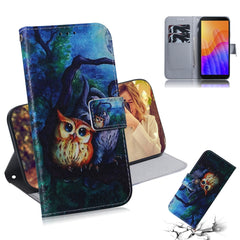 Colored Drawing Horizontal Flip Leather Case with Holder & Card Slot & Wallet