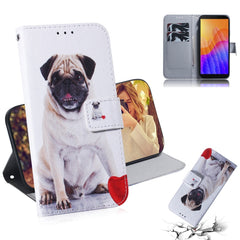 Colored Drawing Horizontal Flip Leather Case with Holder & Card Slot & Wallet