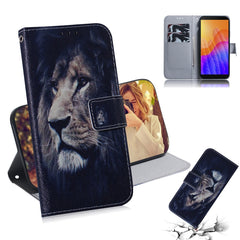 Colored Drawing Horizontal Flip Leather Case with Holder & Card Slot & Wallet