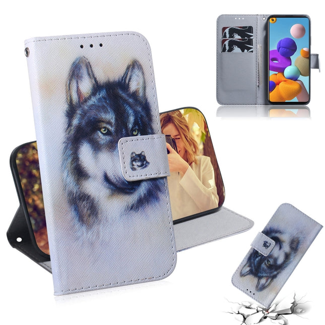 Colored Drawing Horizontal Flip Leather Case with Holder & Card Slot & Wallet, For Samsung Galaxy A21s, For Samsung Galaxy A51 5G