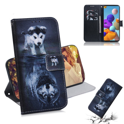 Colored Drawing Horizontal Flip Leather Case with Holder & Card Slot & Wallet