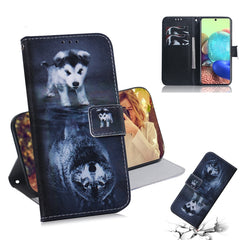 Colored Drawing Horizontal Flip Leather Case with Holder & Card Slot & Wallet