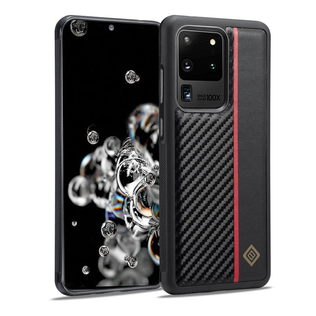 LC.IMEEKE 3 in 1 Carbon Fiber Texture Shockproof Phone Case, For Samsung Galaxy S20 Ultra, For Samsung Galaxy Note20 Ultra, For Samsung Galaxy A70, For Samsung Galaxy A71 4G, For Samsung Galaxy A50, For Samsung Galaxy S21 FE, For Samsung Galaxy A51 4G ...