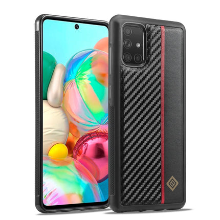 LC.IMEEKE 3 in 1 Carbon Fiber Texture Shockproof Phone Case