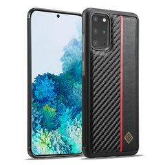 LC.IMEEKE 3 in 1 Carbon Fiber Texture Shockproof Phone Case, For Samsung Galaxy A71 4G, For Samsung Galaxy Note20 Ultra, For Samsung Galaxy A70, For Samsung Galaxy A51 4G, For Samsung Galaxy A50, For Samsung Galaxy S21 FE, For Samsung Galaxy S20�������...