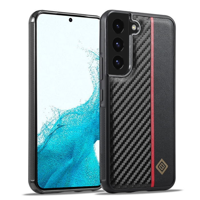 LC.IMEEKE 3 in 1 Carbon Fiber Texture Shockproof Phone Case, For Samsung Galaxy S22, For Samsung Galaxy A71 4G, For Samsung Galaxy Note20 Ultra, For Samsung Galaxy A70, For Samsung Galaxy A51 4G, For Samsung Galaxy A50, For Samsung Galaxy S21 FE       ...