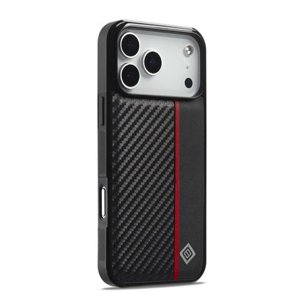 LC.IMEEKE 3 in 1 Carbon Fiber Texture Shockproof Phone Case