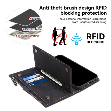 ESEBLE Retro Frosted RFID Flip Leather Phone Case, For iPhone 15 Pro, For iPhone 15 Plus, For iPhone 15