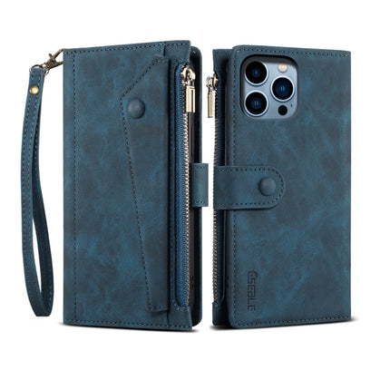 ESEBLE Retro Frosted RFID Flip Leather Phone Case, For iPhone 17e / 16e, For iPhone 16 Pro Max, For iPhone 16 Pro, For iPhone 16 Plus, For iPhone 16, For iPhone 15 Pro Max
