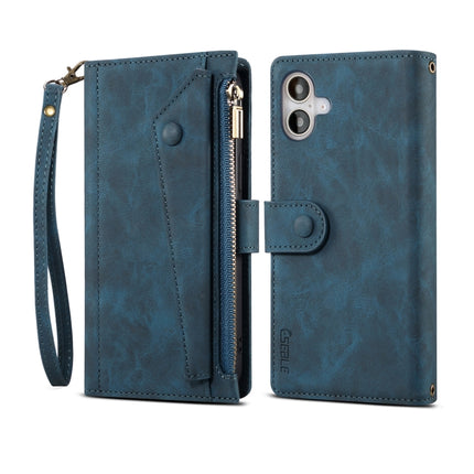 ESEBLE Retro Frosted RFID Flip Leather Phone Case, For iPhone 17e / 16e, For iPhone 16 Pro Max, For iPhone 16 Pro, For iPhone 16 Plus, For iPhone 16, For iPhone 15 Pro Max