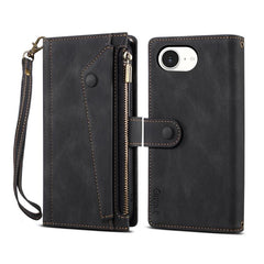 ESEBLE Retro Frosted RFID Flip Leather Phone Case, For iPhone 16e, For iPhone 16 Pro Max, For iPhone 16 Pro, For iPhone 16 Plus, For iPhone 16, For iPhone 15 Pro Max
