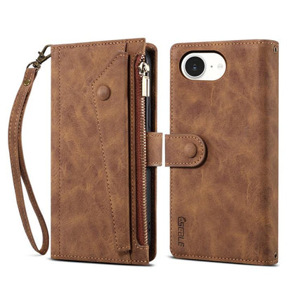 ESEBLE Retro Frosted RFID Flip Leather Phone Case, For iPhone 17e / 16e, For iPhone 16 Pro Max, For iPhone 16 Pro, For iPhone 16 Plus, For iPhone 16, For iPhone 15 Pro Max