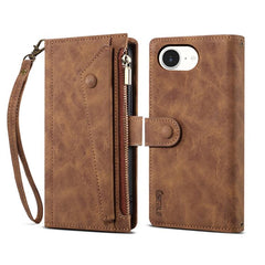 ESEBLE Retro Frosted RFID Flip Leather Phone Case, For iPhone 16e, For iPhone 16 Pro Max, For iPhone 16 Pro, For iPhone 16 Plus, For iPhone 16, For iPhone 15 Pro Max