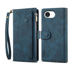 ESEBLE Retro Frosted RFID Flip Leather Phone Case, For iPhone 16e, For iPhone 16 Pro Max, For iPhone 16 Pro, For iPhone 16 Plus, For iPhone 16, For iPhone 15 Pro Max
