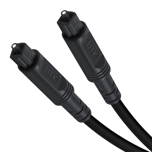 EMK Square Port to Square Port Digital Audio Speaker Optical Fiber Connecting Cable, 1m, 1.5m, 2m, 3m, 5m, 8m, 10m, 15m, 20m, 25m, 30m