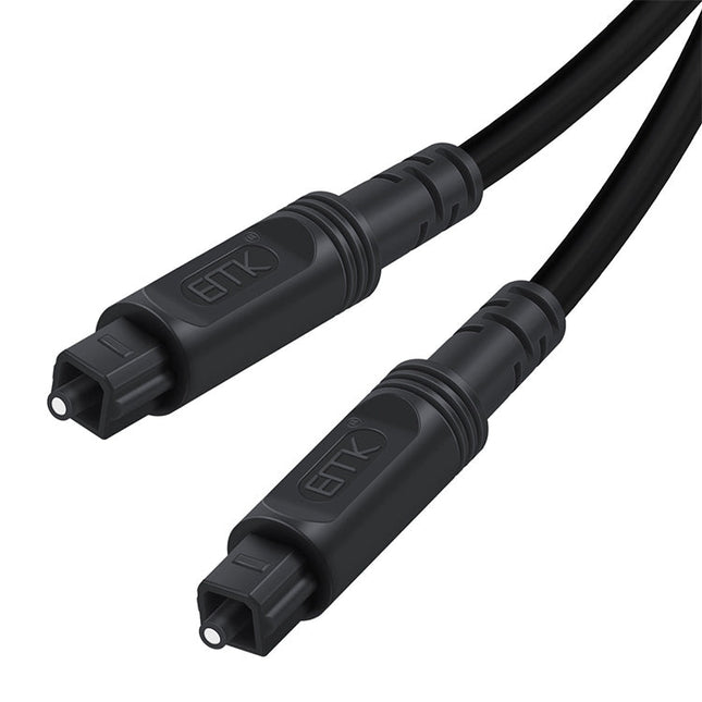 EMK Square Port to Square Port Digital Audio Speaker Optical Fiber Connecting Cable, 1m, 1.5m, 2m, 3m, 5m, 8m, 10m, 15m, 20m, 25m, 30m