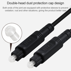 EMK Square Port to Square Port Digital Audio Speaker Optical Fiber Connecting Cable, 1m, 1.5m, 2m, 3m, 5m, 8m, 10m, 15m, 20m, 25m, 30m