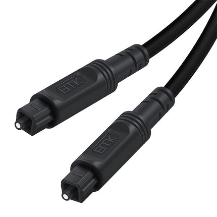 EMK Square Port to Square Port Digital Audio Speaker Optical Fiber Connecting Cable, 1m, 1.5m, 2m, 3m, 5m, 8m, 10m, 15m, 20m, 25m, 30m