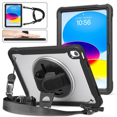 Heavy Duty Hybrid Tablet Case with Hand Grip & Strap, For iPad Air 2022 10.9 / Pro 11 2022, For iPad 10th Gen 10.9 2022, For iPad 10.2 2021 / 2020 / 2019, For iPad mini 6 / mini 2024