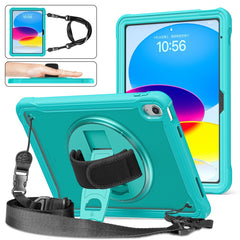 Heavy Duty Hybrid Tablet Case with Hand Grip & Strap, For iPad Air 2022 10.9 / Pro 11 2022, For iPad 10th Gen 10.9 2022, For iPad 10.2 2021 / 2020 / 2019, For iPad mini 6 / mini 2024
