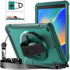 Heavy Duty Hybrid Tablet Case with Hand Grip & Strap, For iPad Air 2022 10.9 / Pro 11 2022, For iPad 10th Gen 10.9 2022, For iPad 10.2 2021 / 2020 / 2019, For iPad mini 6 / mini 2024, For iPad Air / Air 2 / 9.7 2018 / 2017