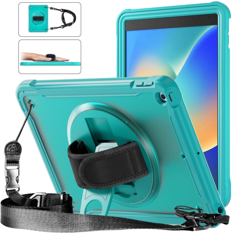 Heavy Duty Hybrid Tablet Case with Hand Grip & Strap, For iPad Air 2022 10.9 / Pro 11 2022, For iPad 10th Gen 10.9 2022, For iPad 10.2 2021 / 2020 / 2019, For iPad mini 6 / mini 2024, For iPad Air / Air 2 / 9.7 2018 / 2017