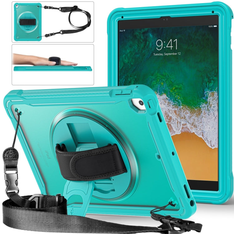 Heavy Duty Hybrid Tablet Case with Hand Grip & Strap, For iPad Air 2022 10.9 / Pro 11 2022, For iPad 10th Gen 10.9 2022, For iPad 10.2 2021 / 2020 / 2019, For iPad mini 6 / mini 2024, For iPad Air / Air 2 / 9.7 2018 / 2017