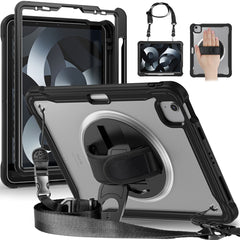 Heavy Duty Hybrid Tablet Case with Hand Grip & Strap, For iPad Air 2022 10.9 / Pro 11 2022, For iPad 10th Gen 10.9 2022, For iPad 10.2 2021 / 2020 / 2019, For iPad mini 6 / mini 2024