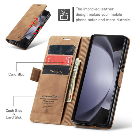 CaseMe-013 Multifunctional Retro Frosted Leather Phone Case, For Samsung Galaxy Z Fold5