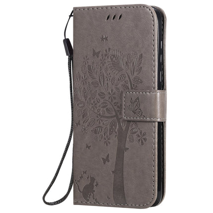 Tree & Cat Embossed Pattern Horizontal Flip Leather Case with Holder & Card Slots & Wallet & Lanyard, For Motorola Moto G8 Power, For OPPO Realme 6