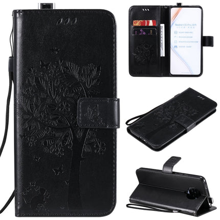 Tree & Cat Embossed Pattern Horizontal Flip Leather Case with Holder & Card Slots & Wallet & Lanyard, For Xiaomi Redmi K30 Pro, For Xiaomi Redmi Note 9 Pro